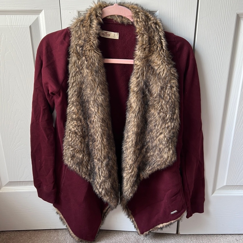 Hollister Fur Trim Cardigan